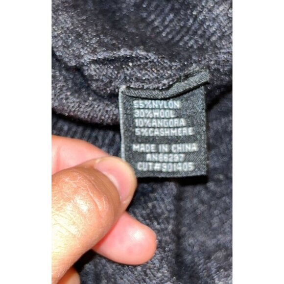 BCBGMaxAzria Gray Cashmere Long Sleeve Button-Front Hoodie Sweater Women's  Larg - Picture 7 of 8